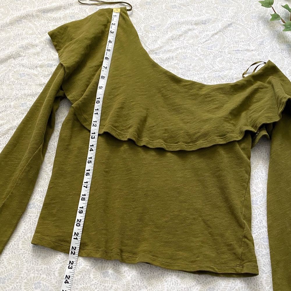 Anthro Postmark ruffle long sleeve 100% cotton top - Picture 6 of 6